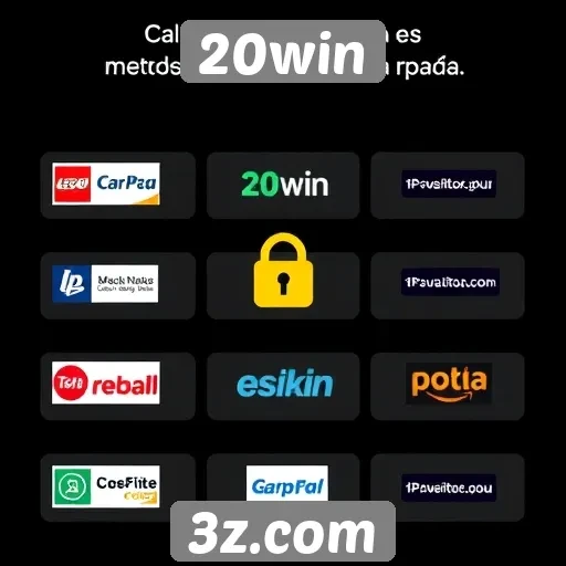 Métodos de pagamento aceitos no 20win