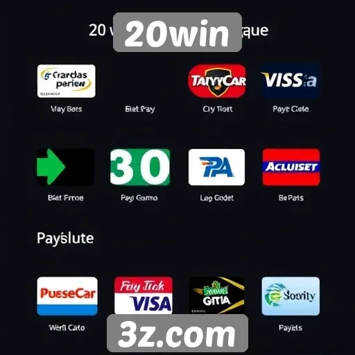 Opções de pagamento e saque no 20win